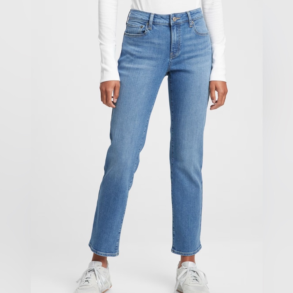 GAP Blue Classic Straight Mid Rise Jeans